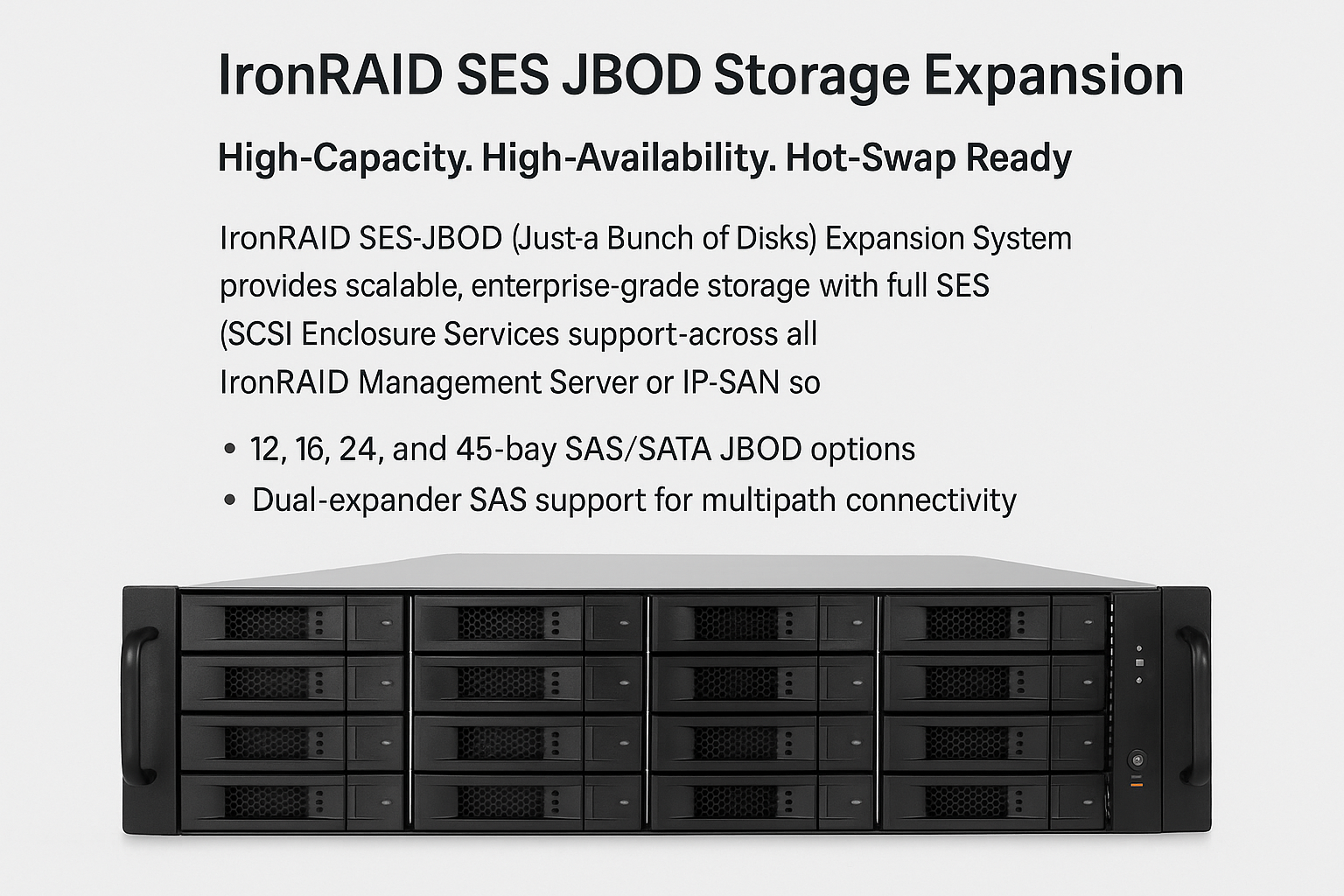 IronRAID SES JBOD Expansion System